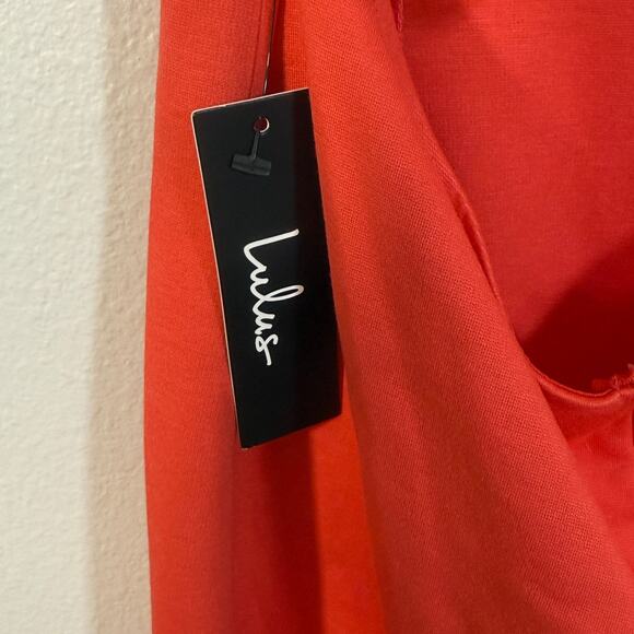 Lulus Red Strappy Bodycon Mini Dress Medium NWT - Picture 4 of 6